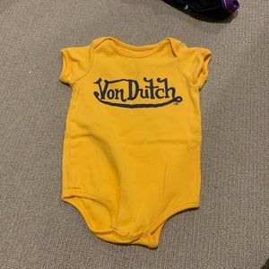 Von Dutch baby onesie. Size: 6-9 months